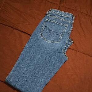 American Eagle Outfitters Blue Skinny Jeans Size 12 Regular